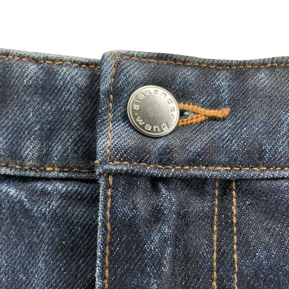 Alexander Wang Crystal Embellished Waxed Denim Strapless Jumpsuit - Picture 11 of 16